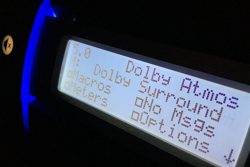 Dolby CP850 display screen